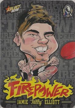 2015 Select AFL Champions - Firepower Caricatures #FC10 Jamie Elliott Front